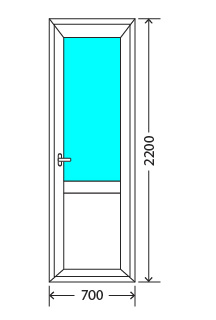 Балконный блок: дверь KBE Эталон 58 Электроугли