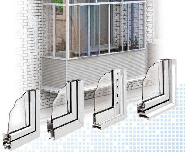 Остекление балконов холодным алюминиевым профилем Электроугли
