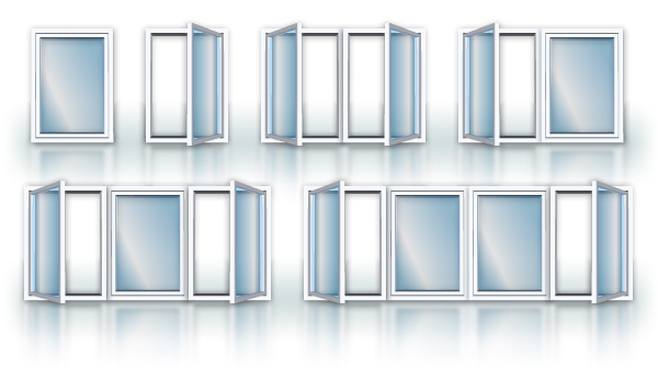 Трехстворчатые и двустворчатые окна ПВХ в Электроугли: размеры створок Электроугли