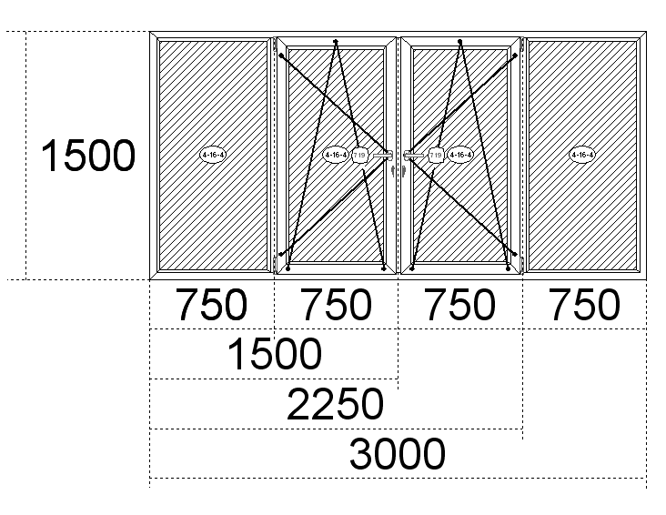 Стандартные окна ПВХ: размеры - высота и ширина Электроугли